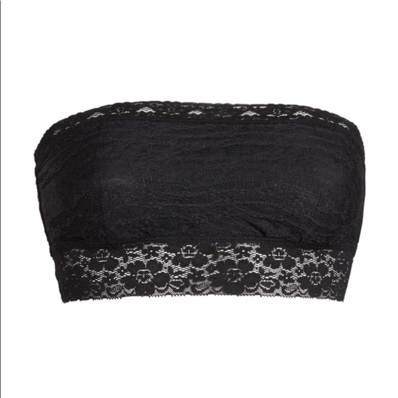Free People Lace Bandeau Bralette Scallop Black - Picture 9 of 12